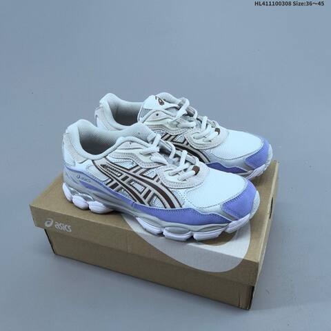 Asics GEL-NYC White Purple Brown Silver EU 36-45 Running Shoe Running Sneakers - Unisex (BS-69012)