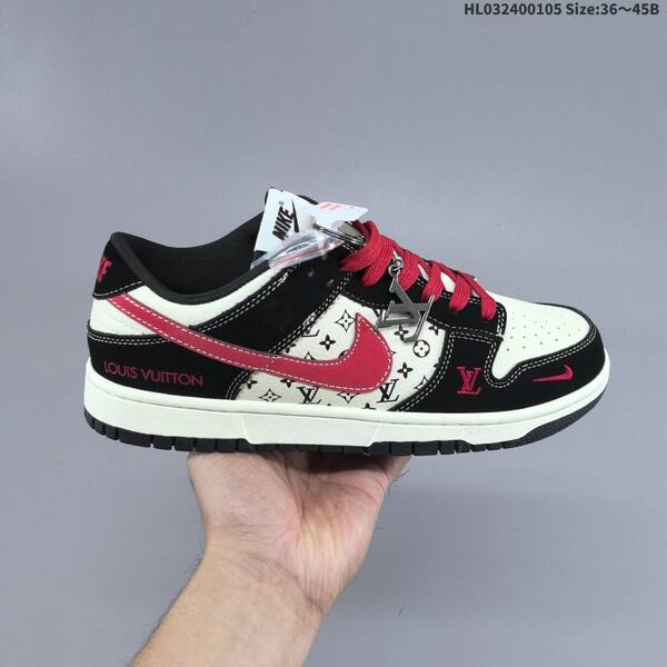 Nike Dunk Low black white red EU 36-45 skate shoe