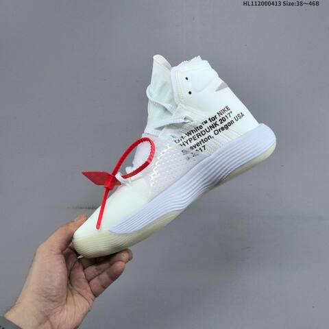 Nike React Hyperdunk Flyknit Off-White The Ten White Black Red Clear EU 38-46 Basketball Shoe - Unisex (BS-60774)