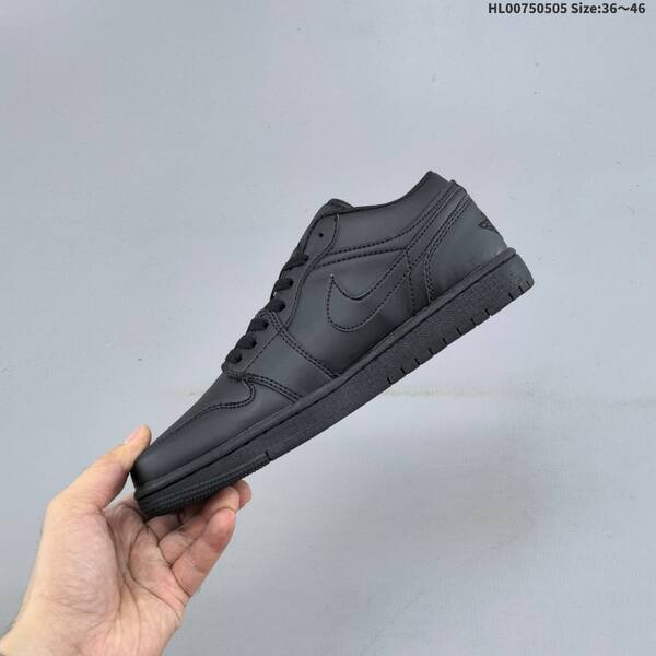 Jordan Air Jordan 1 Low Triple Black 36~46 casual