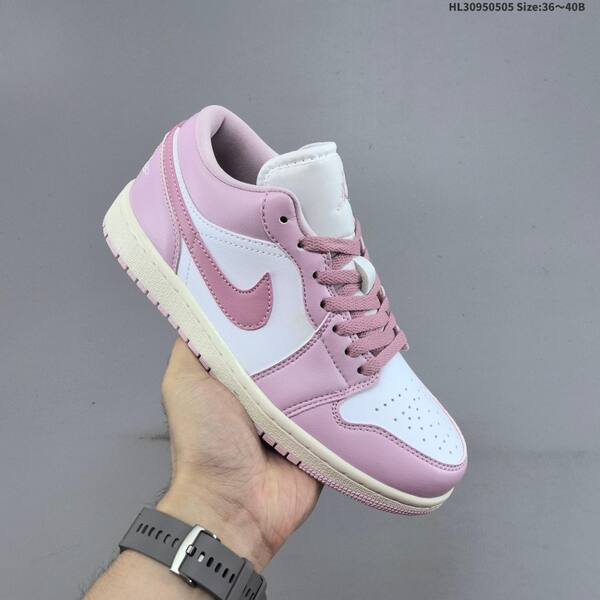 Nike Air Jordan 1 Low pink and white 36~40B casual