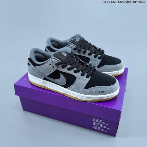 Nike Dunk SB Low Pro Black Grey White Gum EU 40-46 Skate Shoe - Men's (BS-62506)