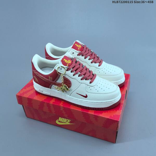 Nike Air Force 1 07 Low Off White Black Red Gold EU 36-45 sneaker