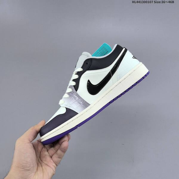 Jordan Air Jordan 1 Low White/Black/Purple EU 36-46 casual