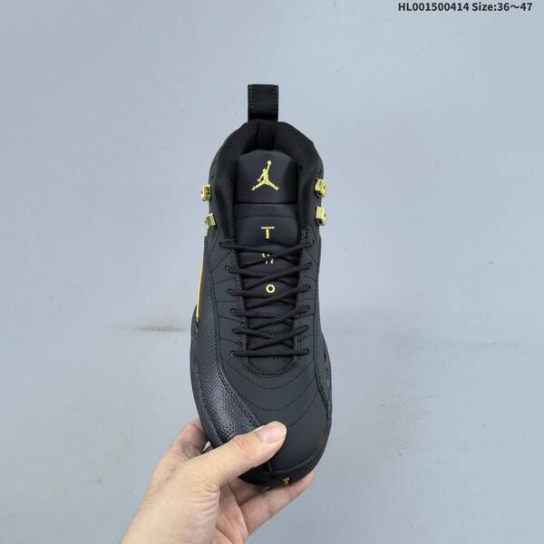 Jordan Air Jordan 12 Retro black and gold 36~47 basketball