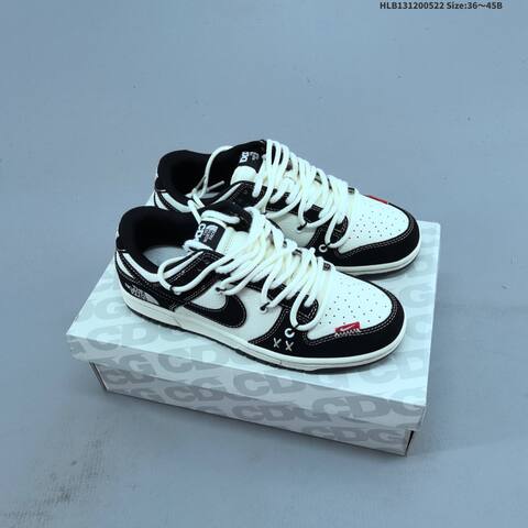 Nike Dunk SB Low Stussy Custom Off White Black Red EU 36-45 Skate Shoe - Unisex (BS-60213)
