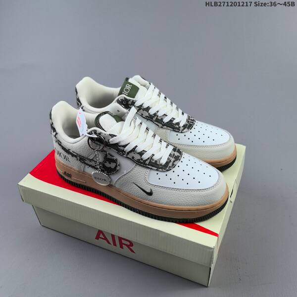 Nike Air Force 1 07 Low Black Light Blue White Beige Green Brown EU 36-45 skate shoe