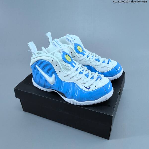 Nike Air Foamposite One black white blue EU 40-47 basketball shoe