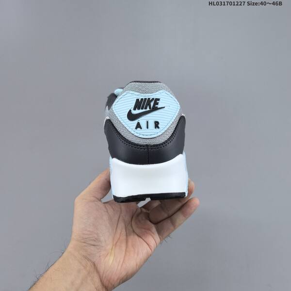 Nike Air Max 90 grey dark grey light blue white black EU 40-46 running shoe