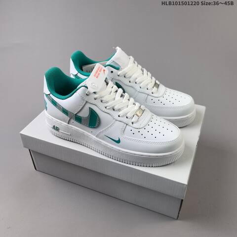 Nike Air Force 1 07 CW2288-111 White Teal Red Grey EU 36-45 Sneaker - Unisex (BS-62549)