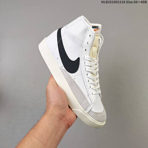 Nike Blazer Mid 77 Vintage White Black Cream Light Grey EU 36-45 Skate Shoe - Unisex (BS-63494)