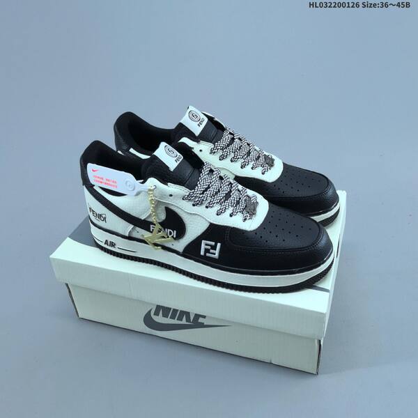 Nike Air Force 1 07 Low black red off white navy EU 36-45 sneaker