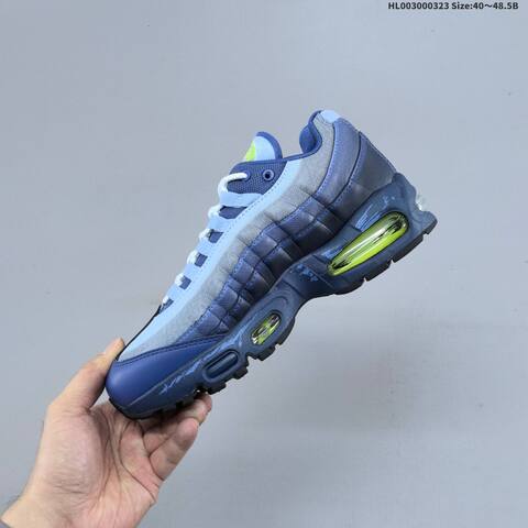Nike Air Max 95 Light Blue Dark Blue Neon Green White Black EU 40-48 5 Running Shoe - Men's (BS-61169)