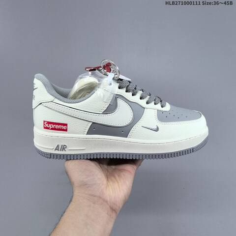 Nike Air Force 1 07 LV8 White Grey Black Red EU 36-45 Sneaker - Unisex (BS-62063)