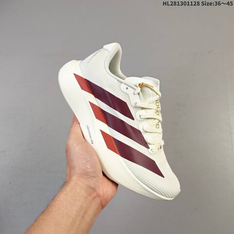 Adidas Adizero Evo SL White Orange Red Off White Burgundy EU 36-45 Running Shoe - Unisex (BS-65411)