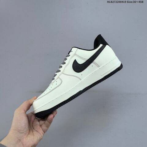 Nike Air Force 1 07 Low Stussy Off White Black Light Grey EU 36-45 Sneaker - Unisex (BS-60651)