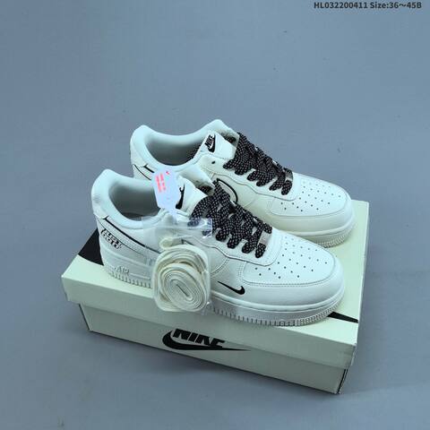 Nike Air Force 1 07 LV8 MM5288-072 Off White Black EU 36-45 Sneaker - Unisex (BS-60811)