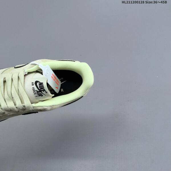Nike Air Force 1 07 light beige black neon green EU 36-45 sneaker