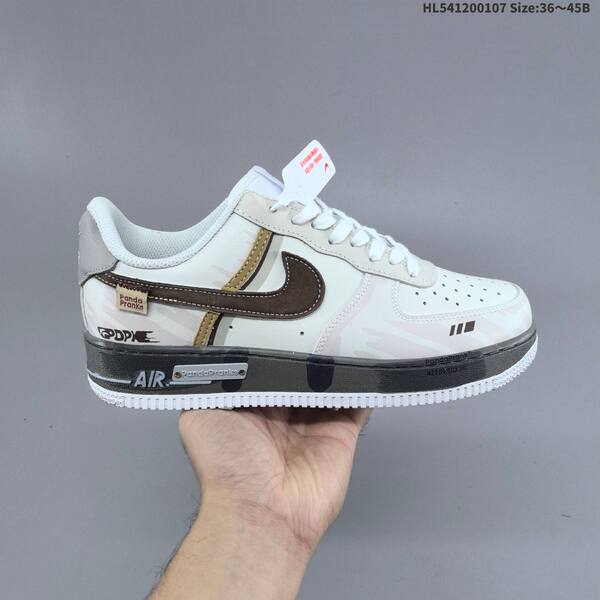 Nike Air Force 1 Low white dark brown black gray EU 36-45 sneaker