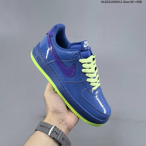 Nike Air Force 1 07 LV8 blue purple neon yellow EU 36-45 sneaker