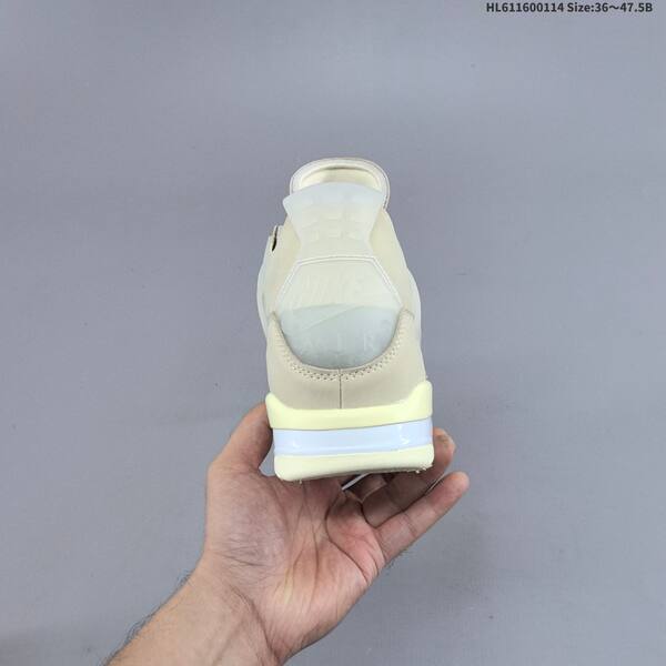 Nike Air Jordan 4 Retro x Off-White Cream Sail / Sail / Cream 36~47.5 casual