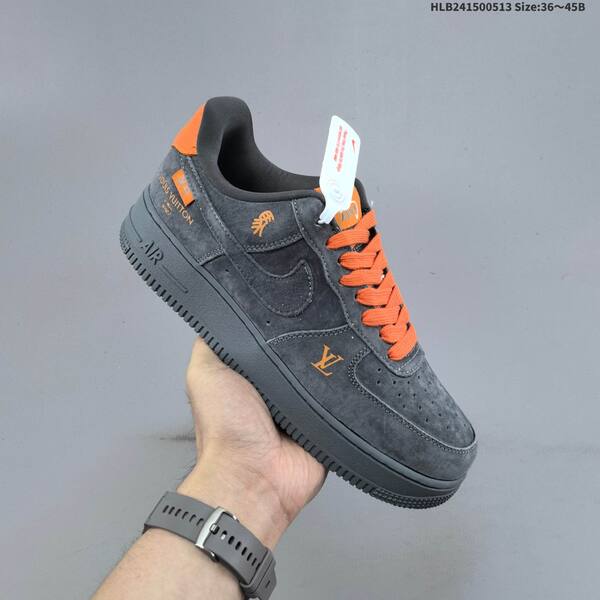 Nike Air Force 1 07 LV8 dark grey orange EU 36-45 sneaker