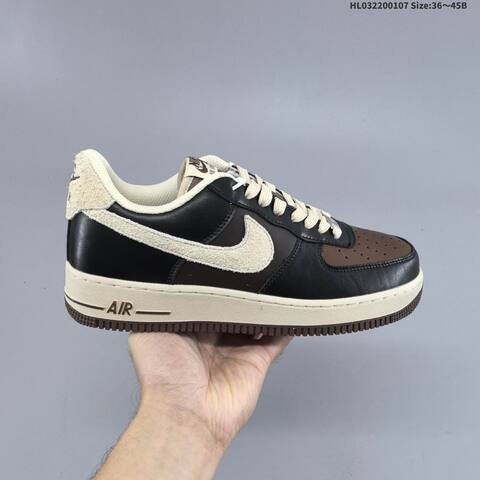 Nike Air Force 1 07 LV8 Black Brown Beige EU 36-45 Sneaker - Unisex (BS-62172)