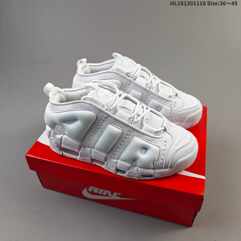 Nike Air More Uptempo Low FZ3055-100 Triple White EU 36-45 Basketball Shoe - Unisex (BS-63501)