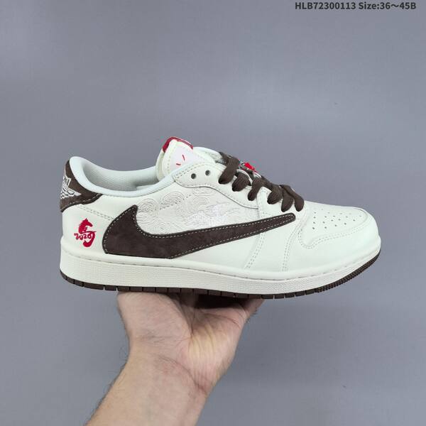 Nike Air Jordan 1 Low white/brown/red 36~45 lifestyle