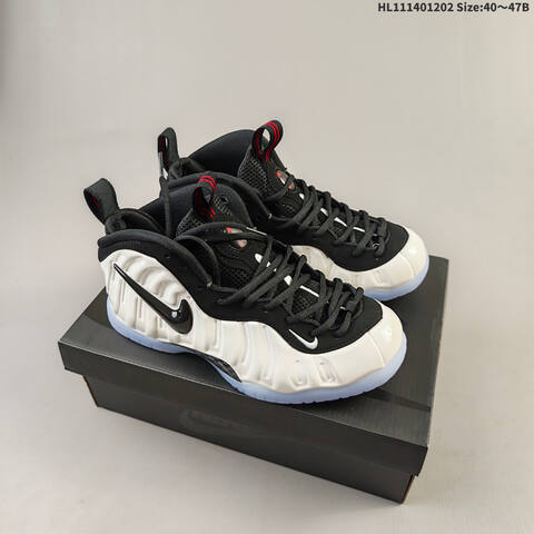 Nike Foamposite One Black Red White EU 40-47 Basketball Shoe - Men's (BS-62879)