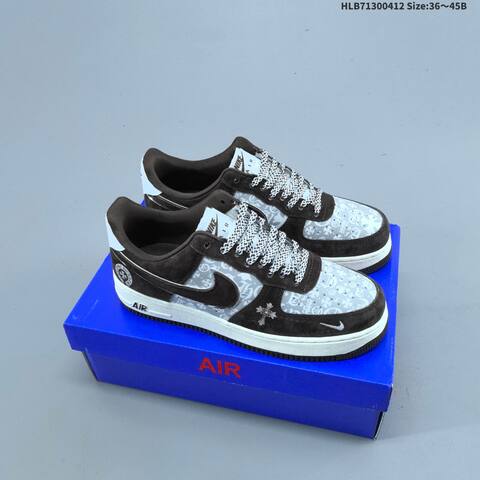 Nike Air Force 1 Low Black Burgundy White Dark Green Beige EU 36-45 Sneaker - Unisex (BS-60787)