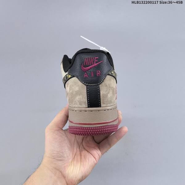 Nike Air Force 1 07 LV8 brown burgundy black gold EU 36-45 sneaker