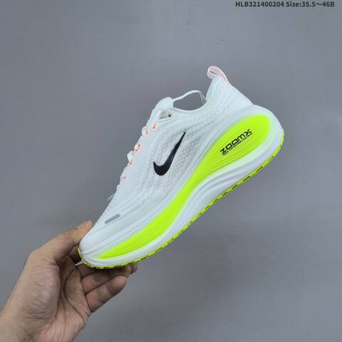 Nike Vomero Plus ReactX Air Zoom White Black Neon Yellow Orange Dark Grey White EU 35 5-46 Running Shoe - Unisex (BS-61543)