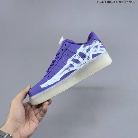 Nike Air Force 1 07 Skeleton Black Purple White EU 36-45 Sneaker - Unisex (BS-59950)
