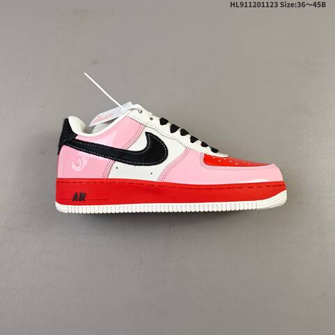 Nike Air Force 1 07 White Pink Red Black EU 36-45 Sneaker - Unisex (BS-63198)