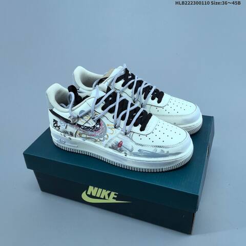 Nike Air Force 1 Low Off White Black Gray Red EU 36-45 Sneaker - Unisex (BS-62073)