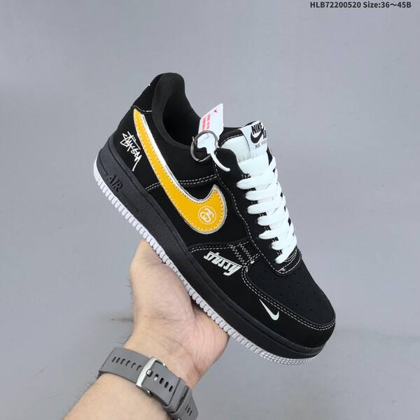 Nike Air Force 1 07 Low Stussy black yellow white EU 36-45 sneaker