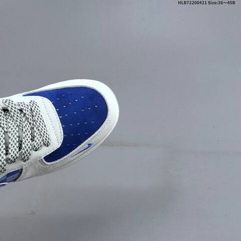 Nike Air Force 1 07 LV8 Light Grey Royal Blue White Grey EU 36-45 Skate Shoe - Unisex (BS-60601)