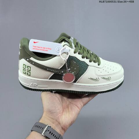 Nike Air Force 1 07 Low Off White Navy Blue Silver EU 36-45 Sneaker - Unisex (BS-60046)