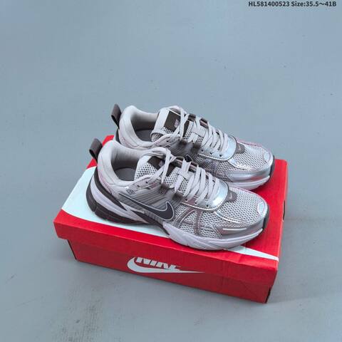 Nike V2K Run Runtekk Beige Pink Brown White Silver EU 35 5-41 Running Shoe - Unisex (BS-60200)