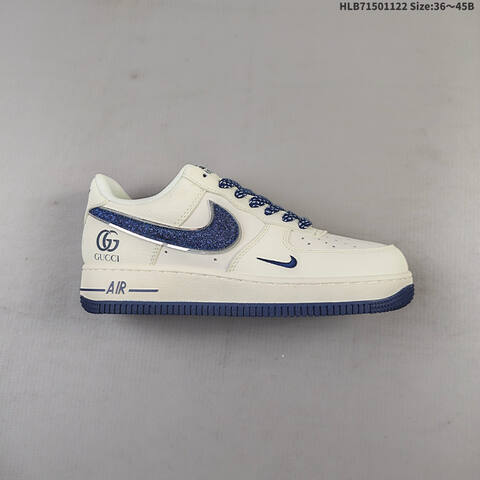 Nike Air Force 1 07 Low Off White Navy Blue EU 36-45 Sneaker - Unisex (BS-63271)