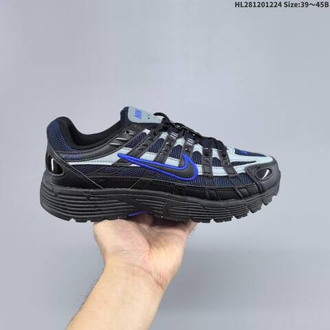 Nike P-6000 Black Silver White Blue EU 39-45 Running Shoe - Unisex (BS-62484)