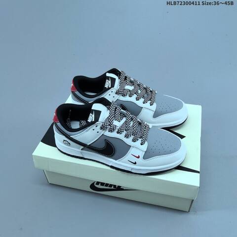 Nike Dunk SB Low White Grey Black Red EU 36-45 Skate Shoe - Unisex (BS-60820)