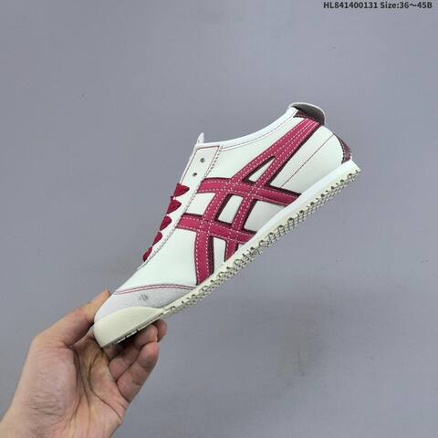 Onitsuka Tiger Mexico 66 Cream White Burgundy Red EU 36-45 Sneaker Casual Sneakers - Unisex (BS-69025)