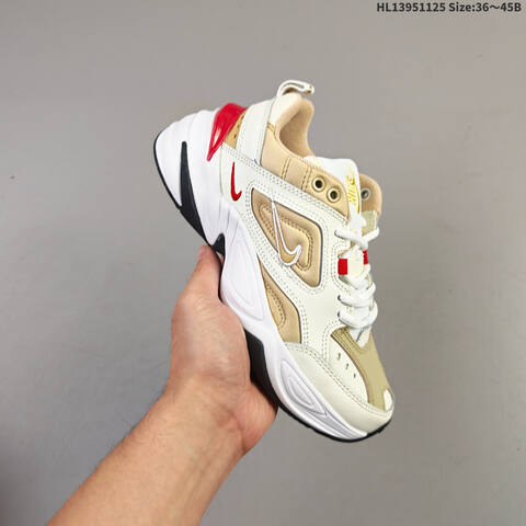 Nike M2K Tekno White Beige Gold Red EU 36-45 Sneaker - Unisex (BS-63090)