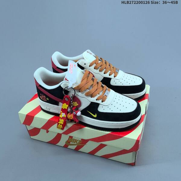 Nike Air Force 1 07 Low white red black yellow EU 36-45 sneaker