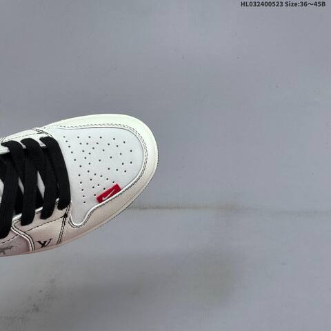 Jordan Air Jordan 1 Low White Black Grey Red EU 36-45 Sneaker - Unisex (BS-60181)