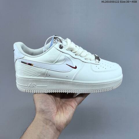 Nike Air Force 1 07 Low Off White White Burgundy EU 36-45 Sneaker - Unisex (BS-61824)