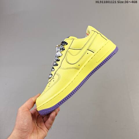 Nike Air Force 1 07 Low Kobe Yellow Purple Black White EU 36-46 Sneaker - Unisex (BS-63353)