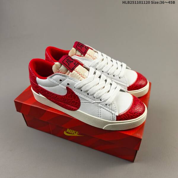 Nike Blazer Low 77 Jumbo white black red sail EU 36 45 skate shoe EU 36-45